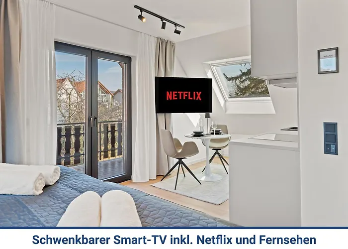 1-2 Personen - Parkplatz - Fahrradgarage - Zentrum - Kueche - Balkon - Wlan - Klima * Sankt Martin